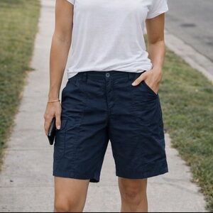 St John’s Bay Cargo Bermuda Shorts Black Women’s 16 Summer Casual Travel